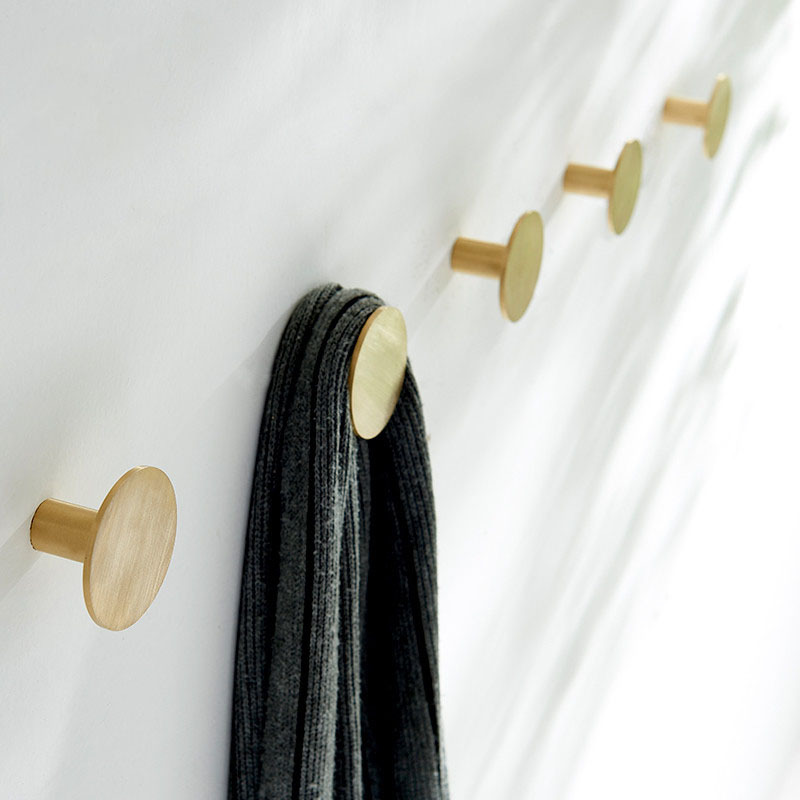 Modern Wall Hooks Made from Solid Brass, Ideal Robe Hook Wall Hanger Perfect for Coats, Jackets, Hats, Scarfs, Bags