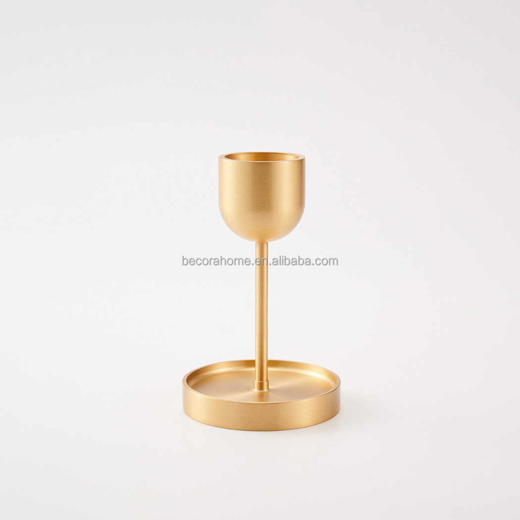 Fountain Brass Candle Holder Decorative Centerpiece Wedding Housewarming Gift Pillar Candle Stick Large Candle Holder