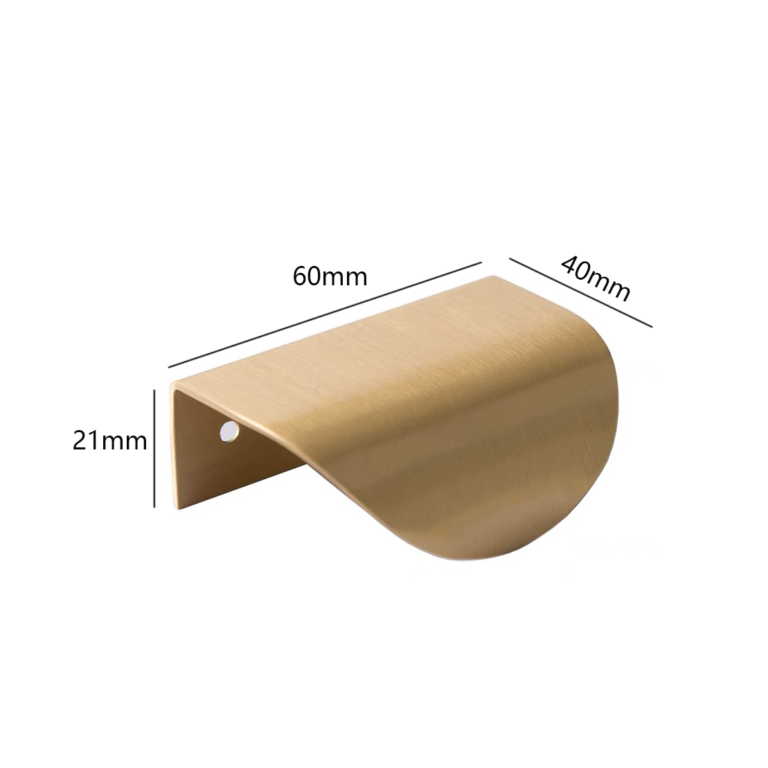 Modern Simple Cabinet Pulls Gold Leaf Shape Pulls in Brushed Satin Brass Furniture Hardware Drawer Knob Pull