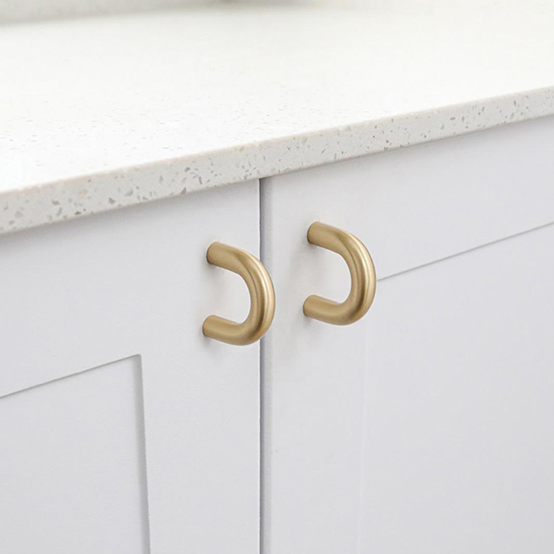 Brass Furniture Handles Cabinet Hardware Kitchen Door Knob Handle Wardrobe Cabinet Drawer Door Pulls Knobs