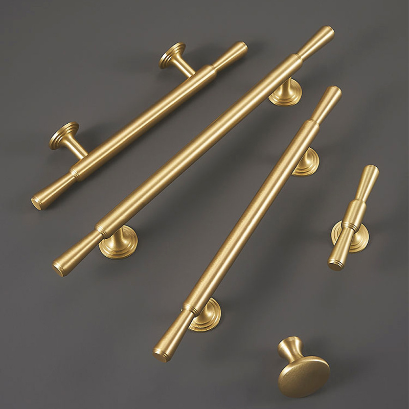 Brass Cabinet Bar Pulls Gold Drawer Handles Kitchen Cupboard Bathroom Dresser Cabinet Hardware