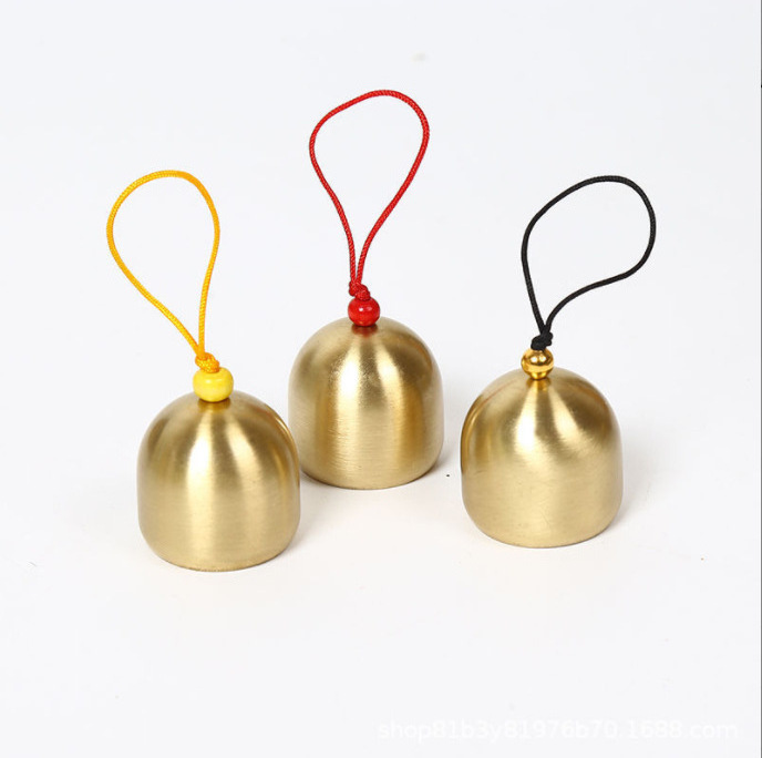 Christmas Hanging Brass Bell for Door,  Crafts Xmas Rustic Jingle Bells with Rope Hanging Ornament for Tree Door and Wall