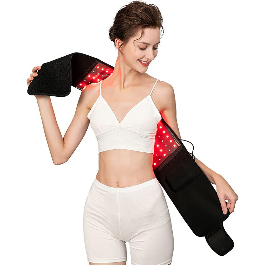 Products That Sell Best OEM Electric Slimming Pain Relief Heated Lumbar LED Red Light Therapy Belt