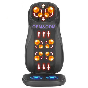 OEM Customized Portable Full Body Home Car Back Pain Relief Shiatsu Kneading Vibration Massage Seat Cushion