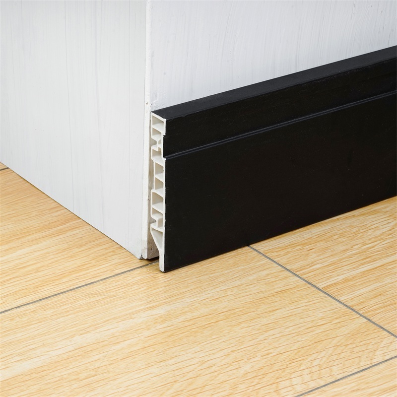 Waterproof PVC Flooring Accessory 100mm Glue Skirting Board for SPC Flooring