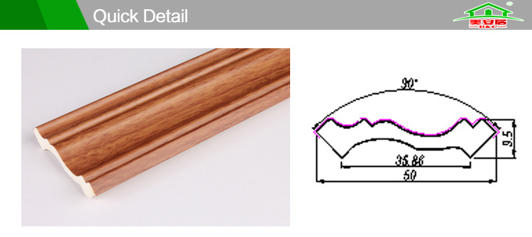 Building Decoration Waterproof Pvc Foam Crown Molding