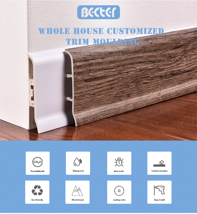 White Ogee Skirting Baseboard Molding