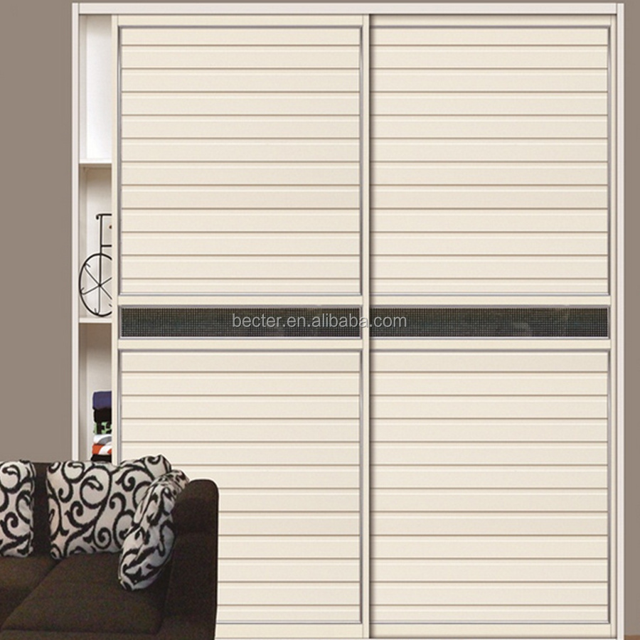 Waterproof PVC Sliding Plantation Shutter Door With High Quality Standard