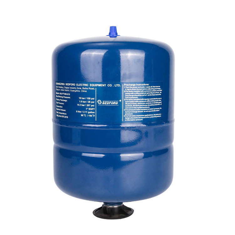 SIngle diaphragm design Vertical Stainless Steel Pressure Tank Expansion Tank Pressure Vessel Tank