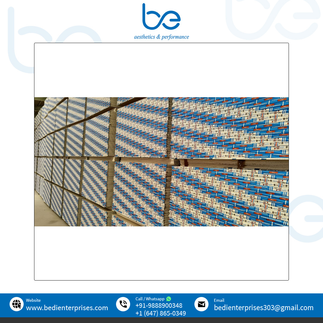 Top Grade Gypsum Material Made Laminated with Foil Moisture Resistant Board Plasterboard for Wall and Ceiling