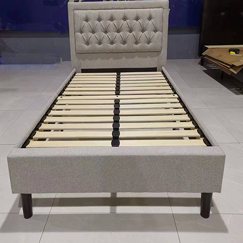 Cheap Wholesale Price Upholstered Bed Frame Set With Headboard full/queen Size Cama Upholstered Bed Frame