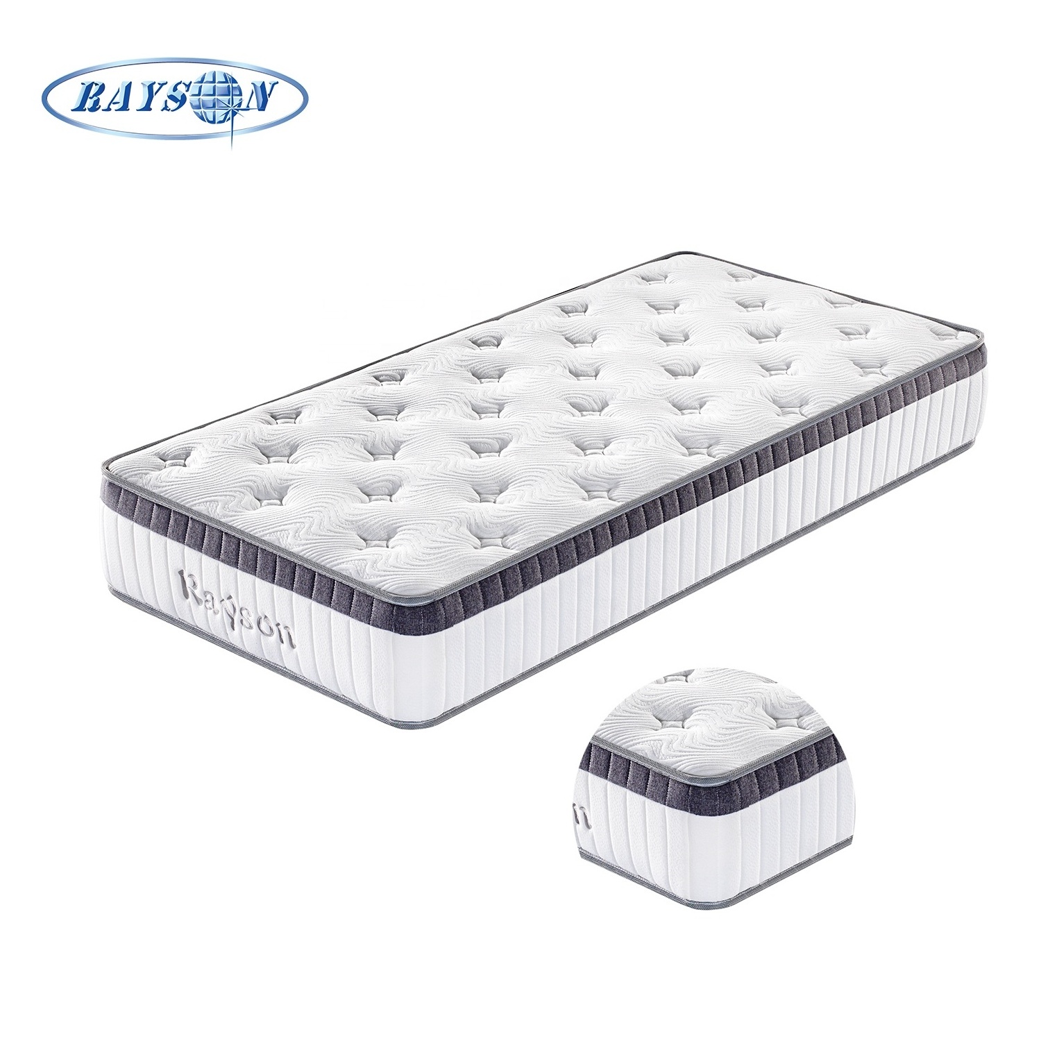 Tight Top Hypo-allergenic Pocket Spring Mattress Manufacturers Memory Foam Pocket Spring Hotel Bed Mattress in a box