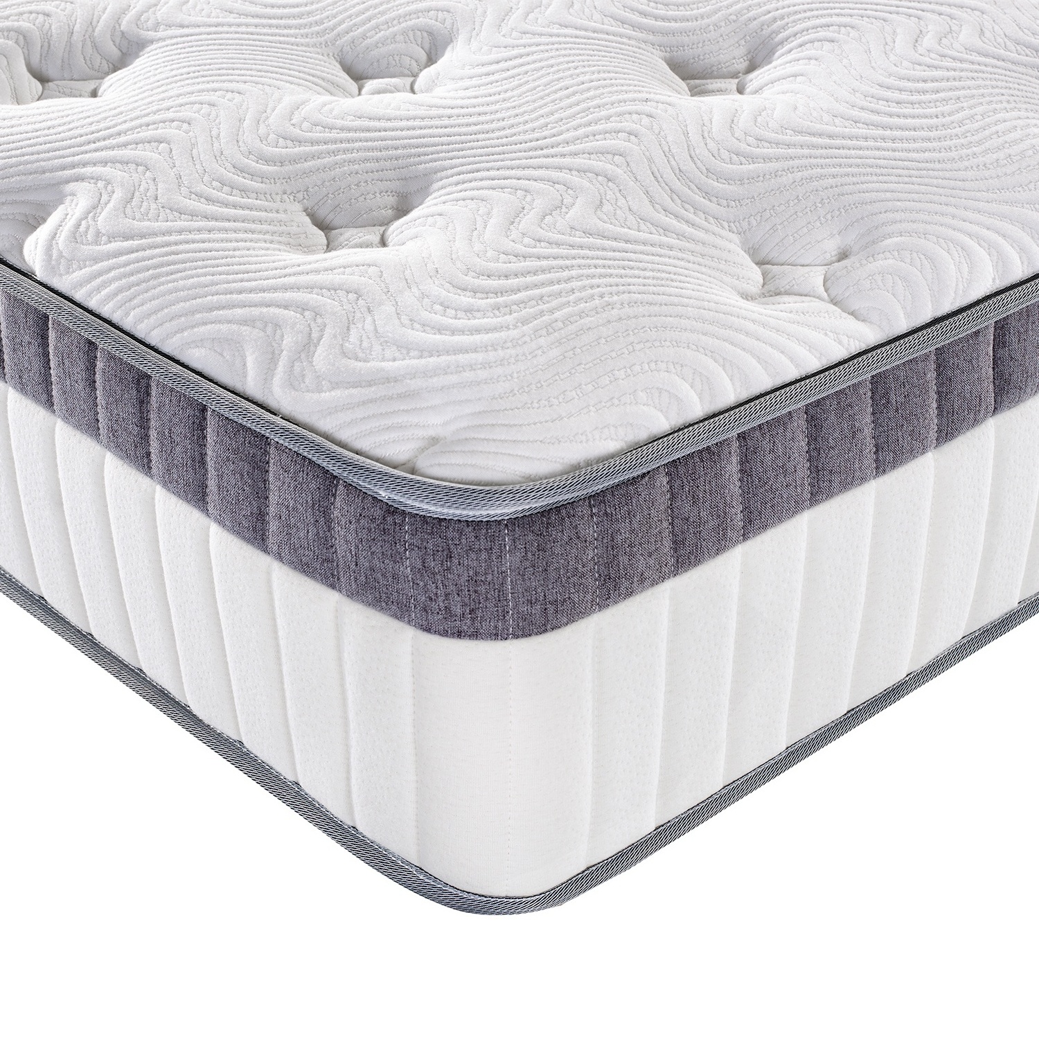 Tight Top Hypo-allergenic Pocket Spring Mattress Manufacturers Memory Foam Pocket Spring Hotel Bed Mattress in a box