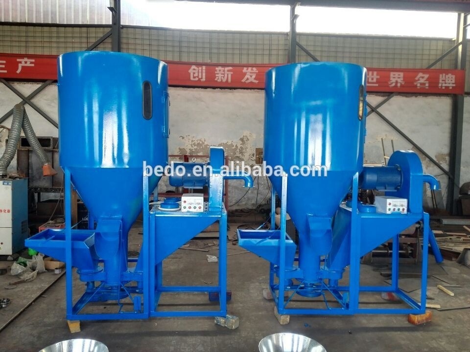 Animal Chicken Pig Feed Crushing And Mixing Machine Equipment For Sale Combined Crusher Mixer Animal Feed Grain Grinder