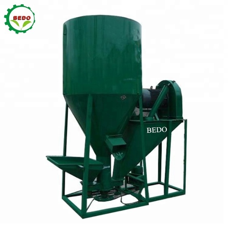 Vertical Type Feed Grinder And Mixer Machinery Cattle Cow Feed Grinder And Mixer