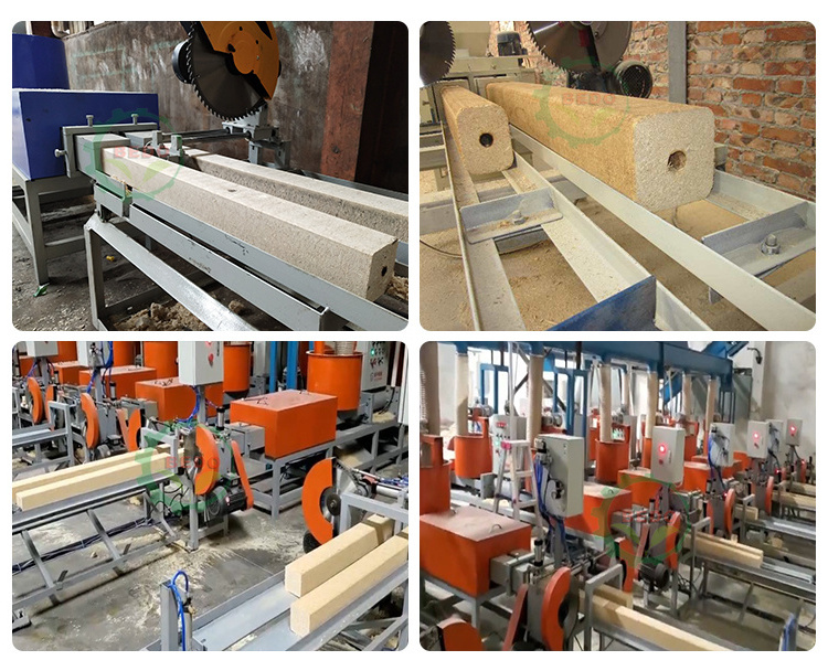 Hot Pressing Sawdust Pallet Compress Machine Wood Feet Block Making Machine Wood Shaving Pallet Block Press Machines