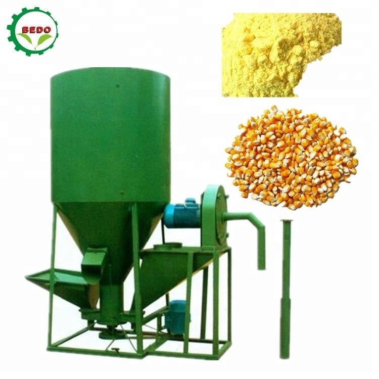 Vertical Type Feed Grinder And Mixer Machinery Cattle Cow Feed Grinder And Mixer