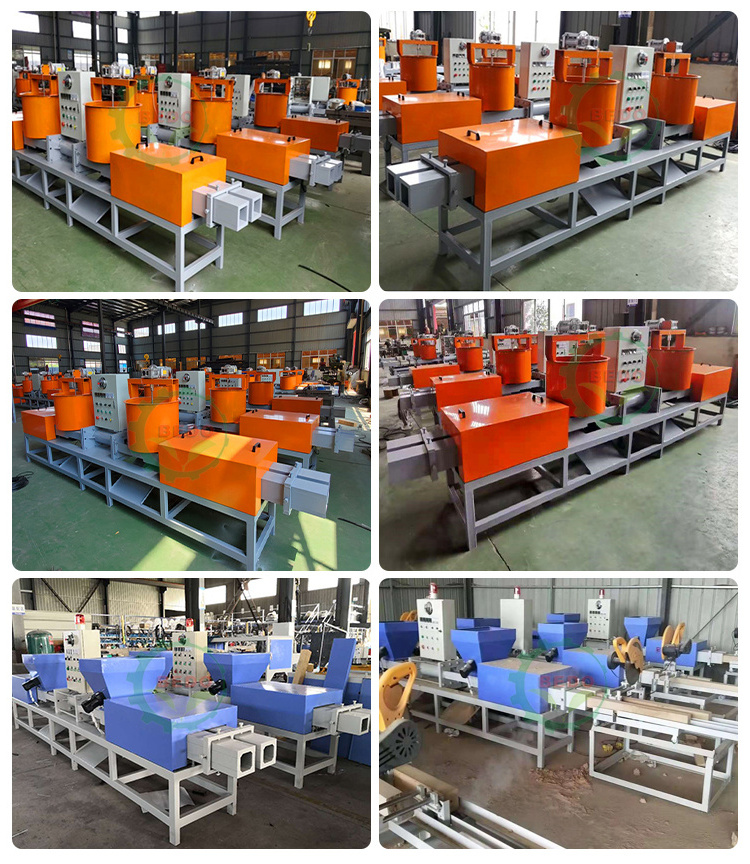 Hot Pressing Sawdust Pallet Compress Machine Wood Feet Block Making Machine Wood Shaving Pallet Block Press Machines