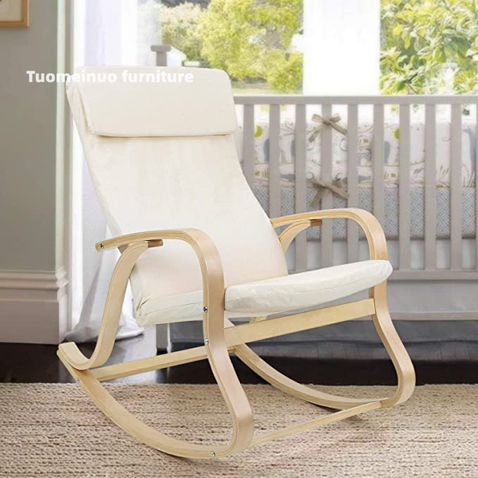 New Fashion Comfortable Relax Chairs Indoor Hanging Birch Rocking Chair For Bedrooms modern