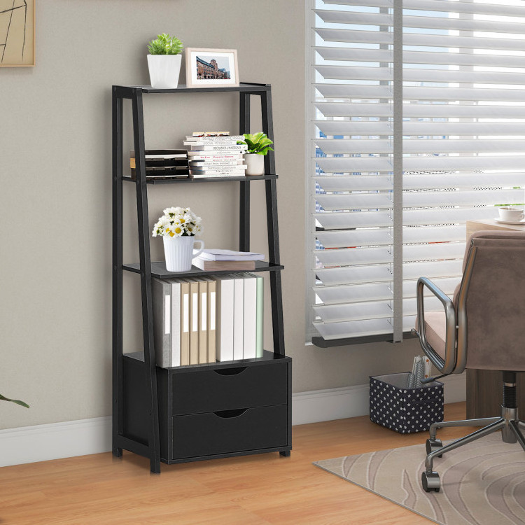 Bookshelf with 1 Drawer 3 Storage Unit Cube Nordic Style for Living Room Bedroom Study Office