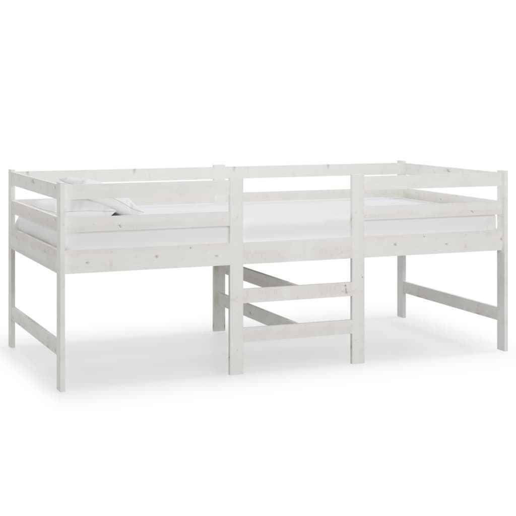 Student Dormitory Has 2 Floor white Twin Full Queen Size Loft Bunk wood Bed Frame For Girls Boy Adult