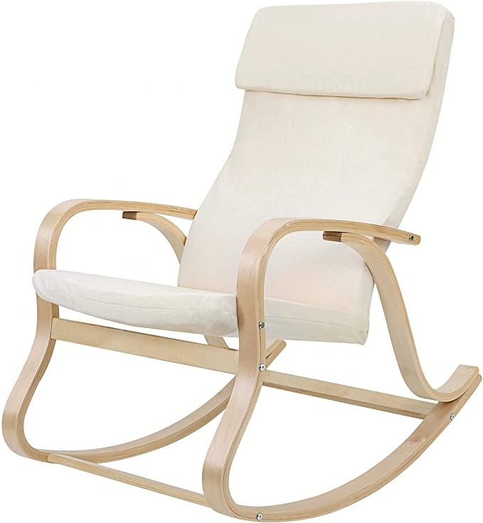 New Fashion Comfortable Relax Chairs Indoor Hanging Birch Rocking Chair For Bedrooms modern