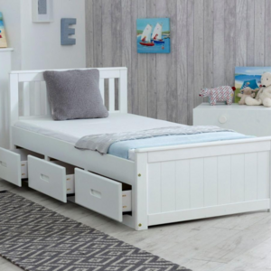 Wooden Shaker Style Bedroom Furniture Single Queen Wooden Bed Frame Modern Solid Wood Children's Single Bed