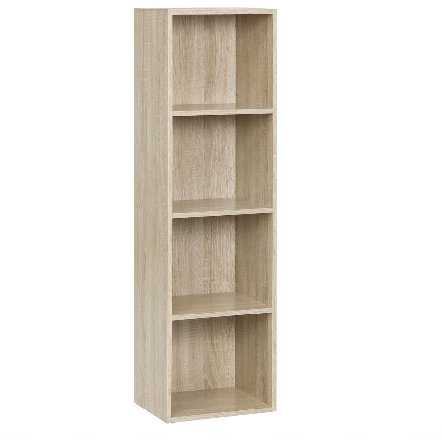 4 Cube Shelving Unit Storage MDF Book Shelf, Wooden Storage Cubes Bookcases for Living Room