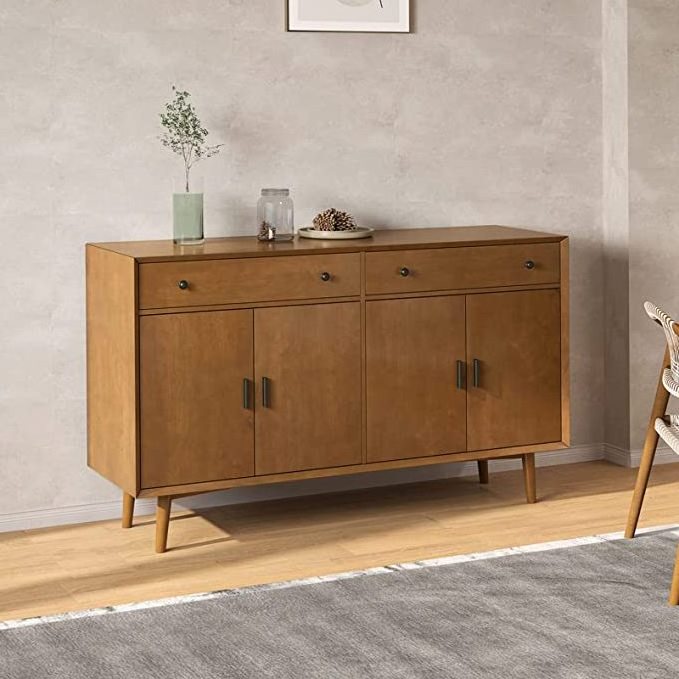 Sideboard Buffet Cabinet Modern Kitchen Storage Cabinet Credenza with 2 Drawers