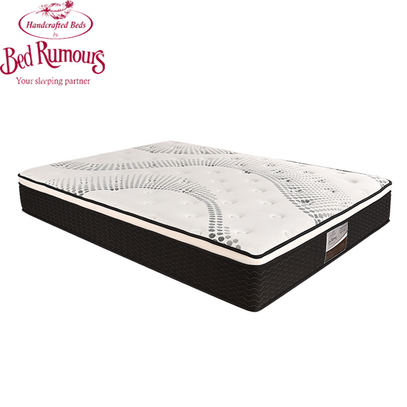 Pillow top roll packed 34cm height king mattress twin size spring pocket bed mattress manufacturers