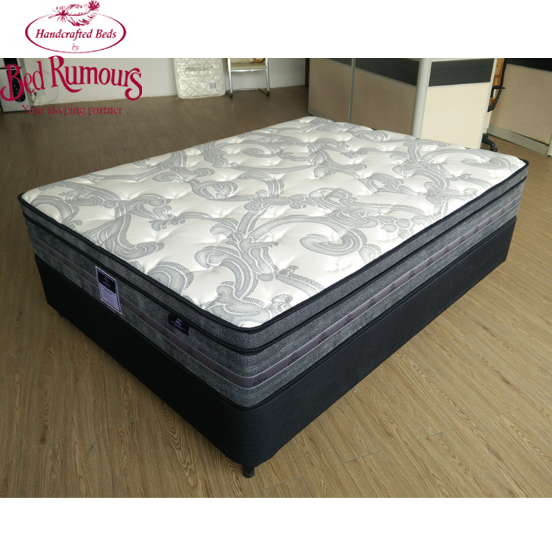 New style pillow top king double side cool gel memory foam spring pocket bed mattress