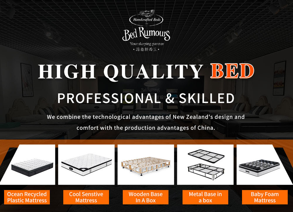 Foshan manufacturers queen king size roll pack memory foam spring bed mattress best pocket coil spring mattress in a box