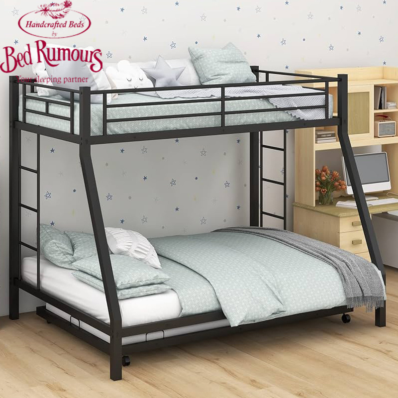 bedroom furniture custom wholesale house kids room dormitory student metal iron bunk beds for children