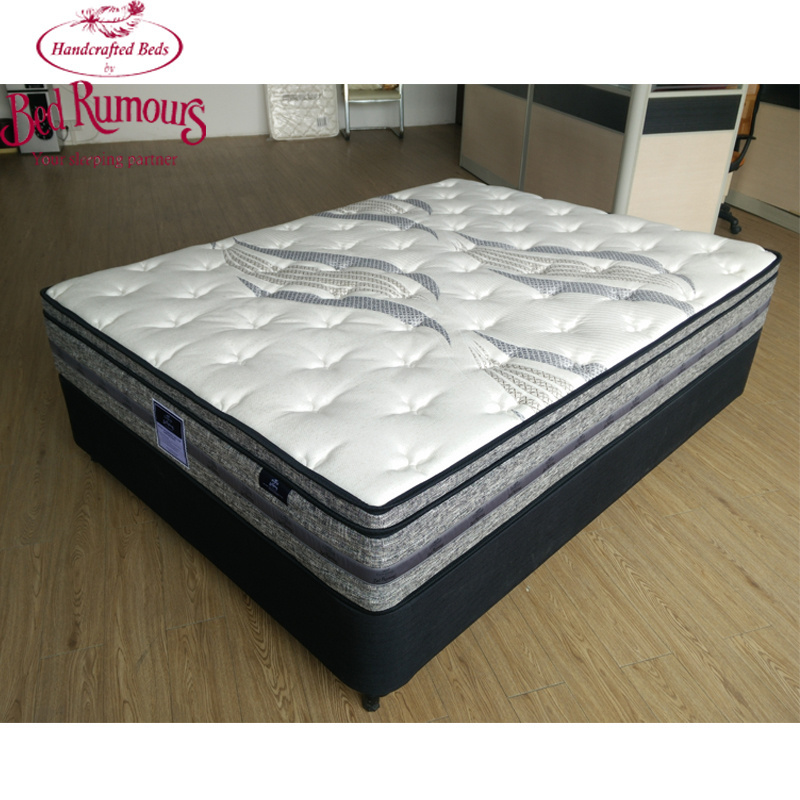 New style pillow top king double side cool gel memory foam spring pocket bed mattress