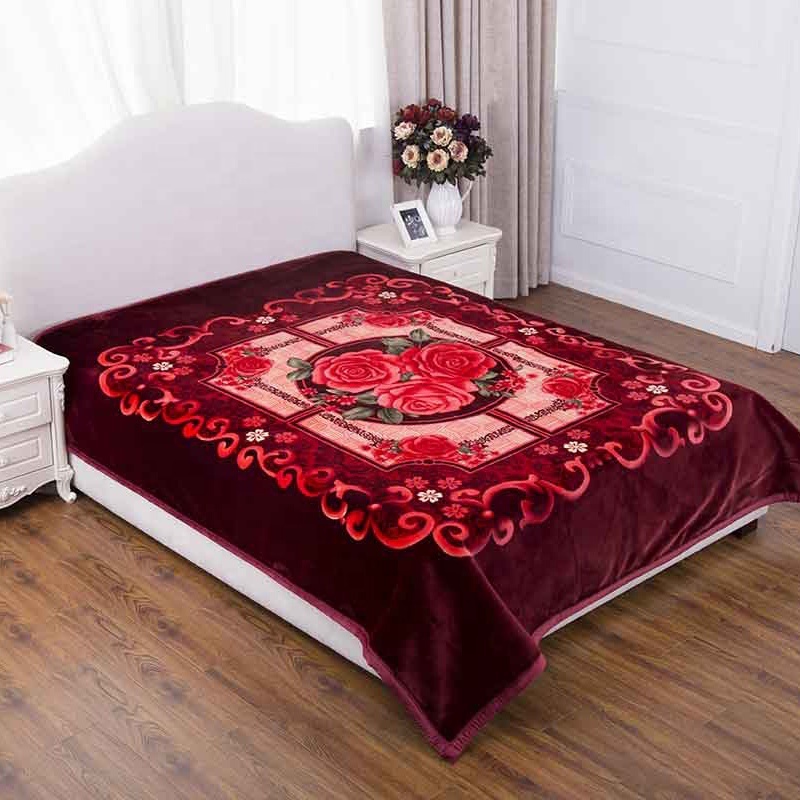 Super Soft Cheap Price Korean Acrylic 2ply 5.5kg/6kg/6.5kg Deep Embossed Mora Blanket For Wedding