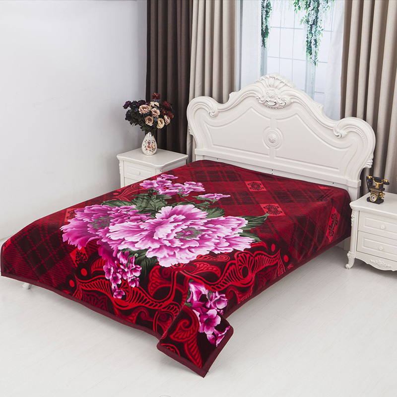 China Wholesale Wuxi Nature Life Cheap 6kg Embossed Double Ply Mink Blanket Korian Blanket Big Blankets For Winter