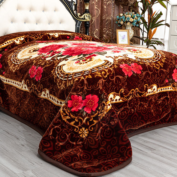 Wholesale Wuxi Golden dove  Cheap 5kg/6kg Embossed Double Ply Mink Blanket Korian Style Blanket