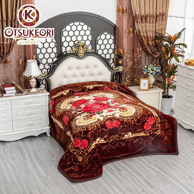 Wholesale Wuxi Golden dove  Cheap 5kg/6kg Embossed Double Ply Mink Blanket Korian Style Blanket