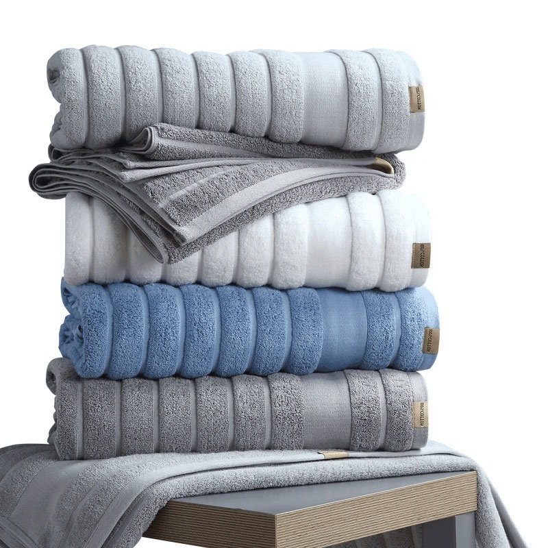 Durable Soft Custom Jacquard Bathroom Towels 100% Cotton Thick Hotel Face Towels