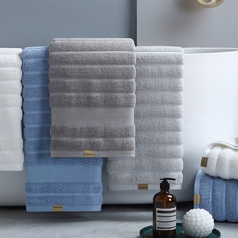 Durable Soft Custom Jacquard Bathroom Towels 100% Cotton Thick Hotel Face Towels