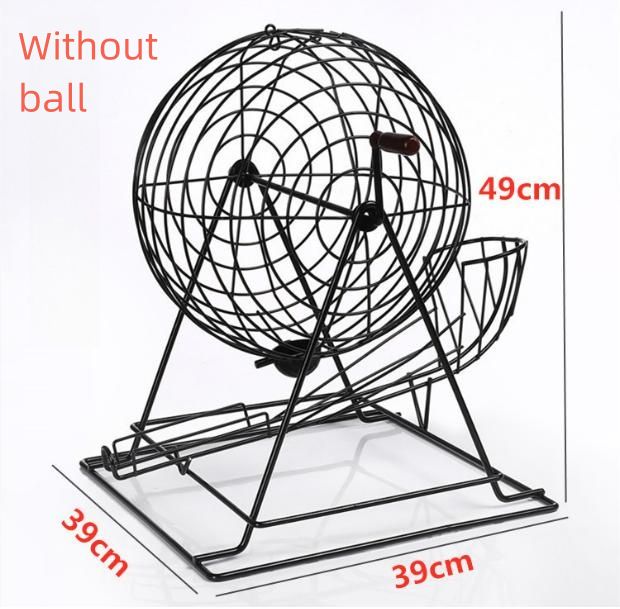 12 Inches Manual Two Color Ball Number Selection Lottery Turntable Annual Meeting Event Lottery Props Metal Lottery Machine