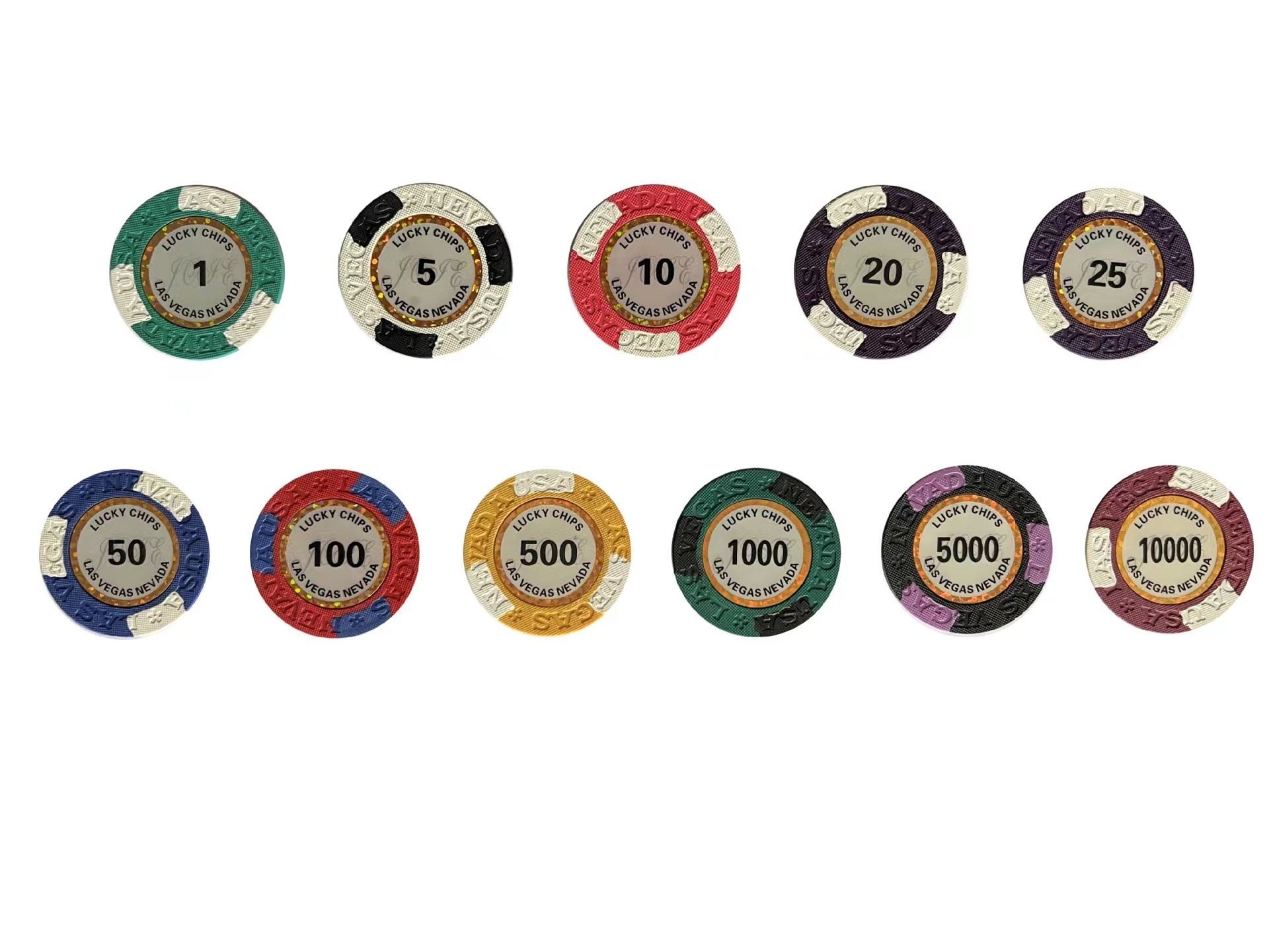 Professional Casino 300 Set Custom Clay Poker Chips With Poker Chip Case