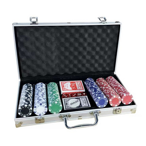 Custom Design Poker Chip Large Quantity 300 Chips Pieces Casino Chips With Box Aluminum