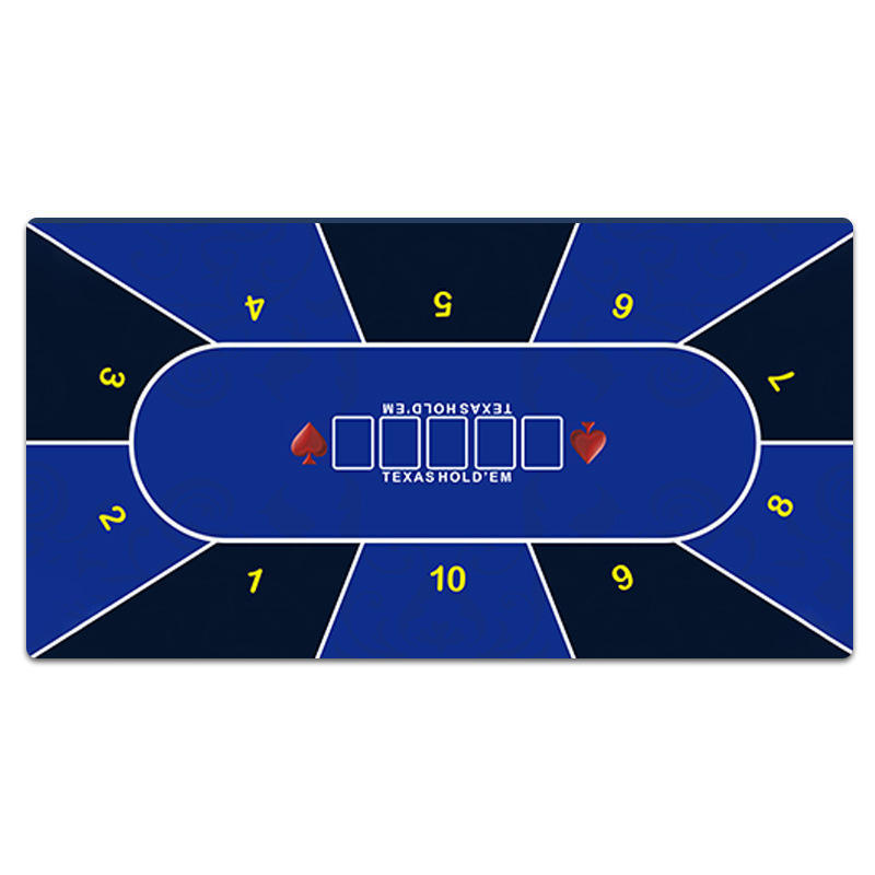 Roll Up Non-Slip Rectangle Green Blue Black Rubber Pads Texas Poker Table Mat Board Game Casino Poker Mat