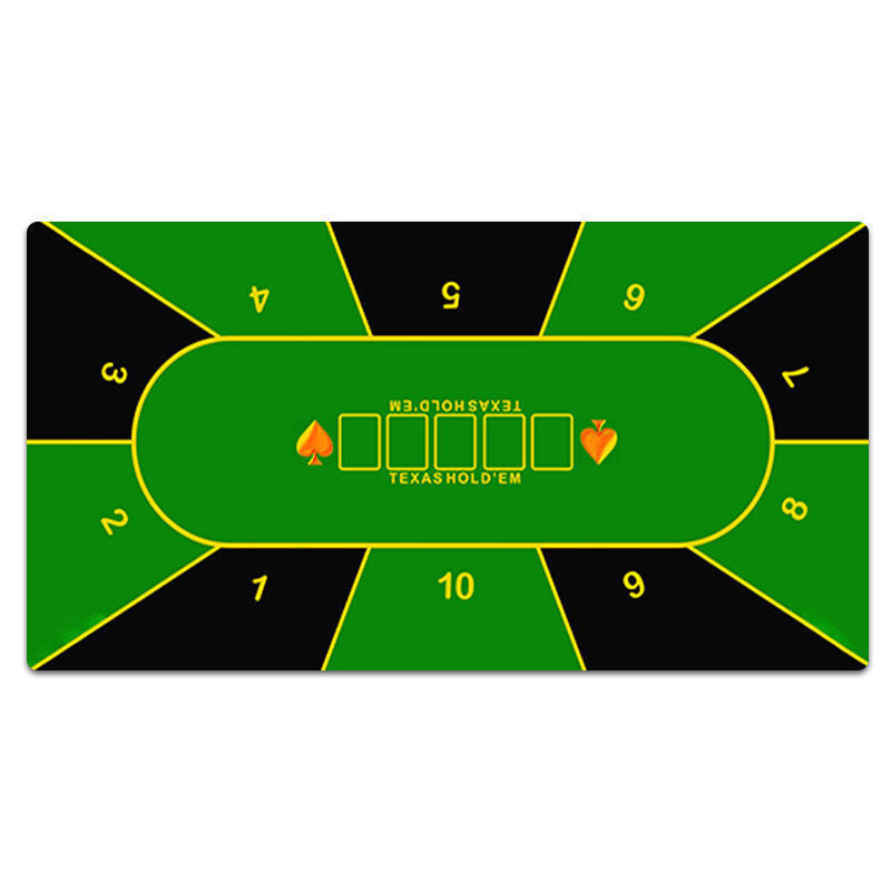 Roll Up Non-Slip Rectangle Green Blue Black Rubber Pads Texas Poker Table Mat Board Game Casino Poker Mat