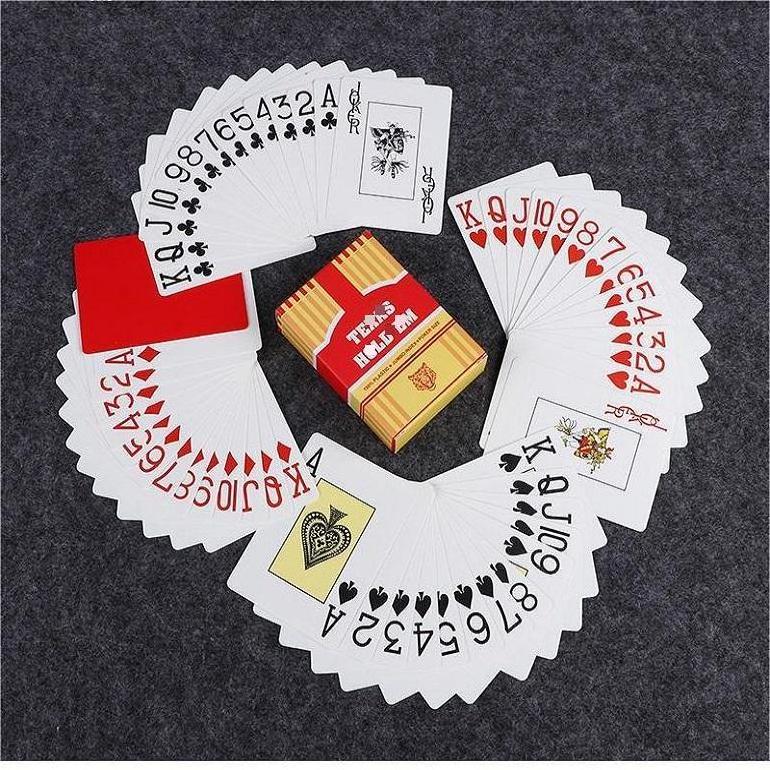 Competition special card characters waterproof and folding Poker PVC Texas Wholesale Playing Cards Board Game For Adult