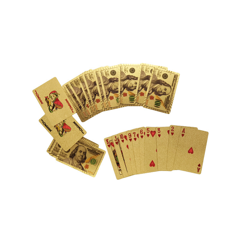 factory direct price printer playing cards durable waterproof golden playing card