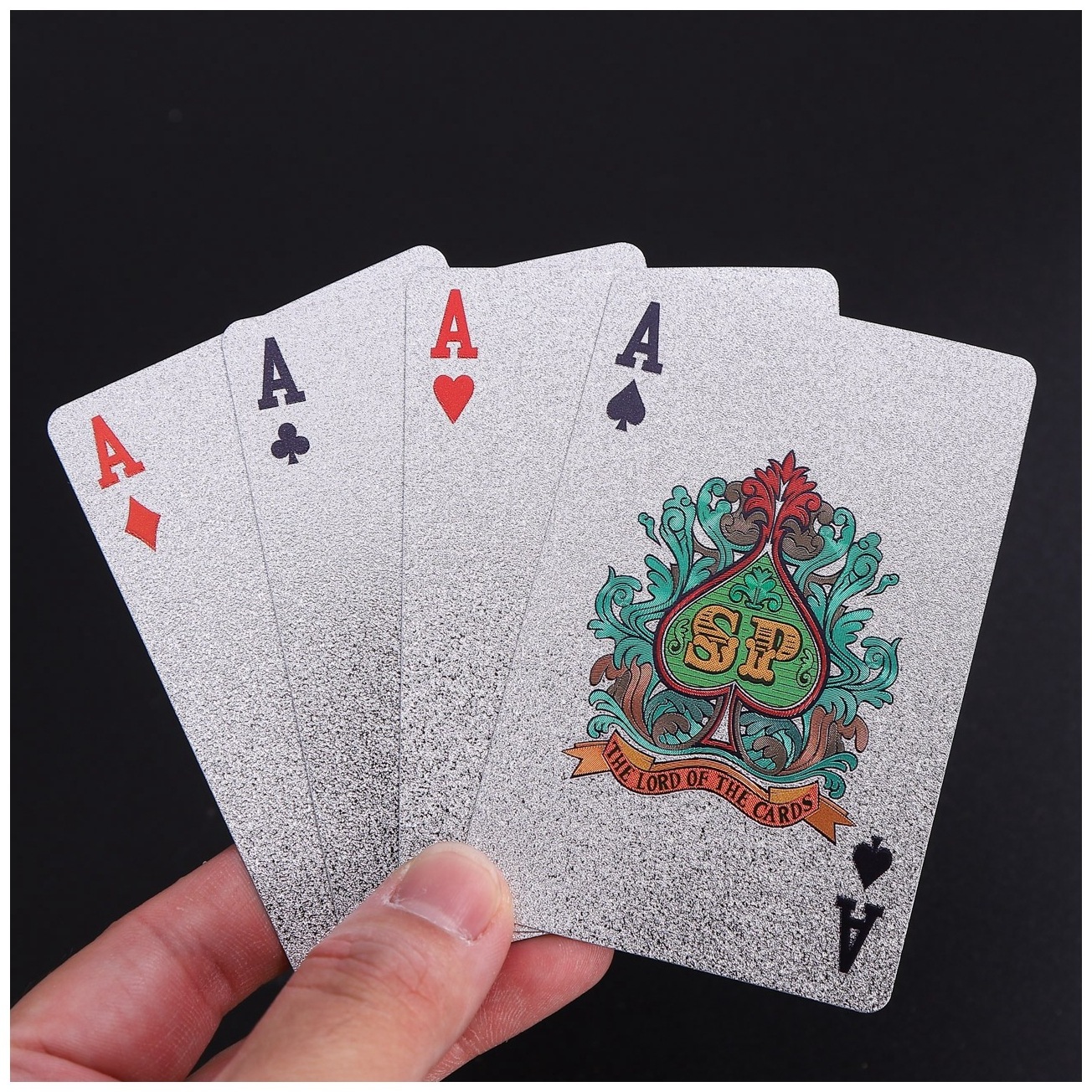 Hot Selling 24K Gold 4 Color Joker Adult Board Poker Plastic Playing Cards