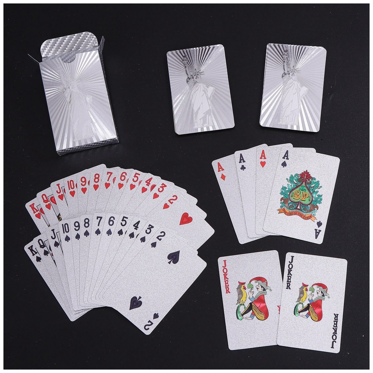 Hot Selling 24K Gold 4 Color Joker Adult Board Poker Plastic Playing Cards