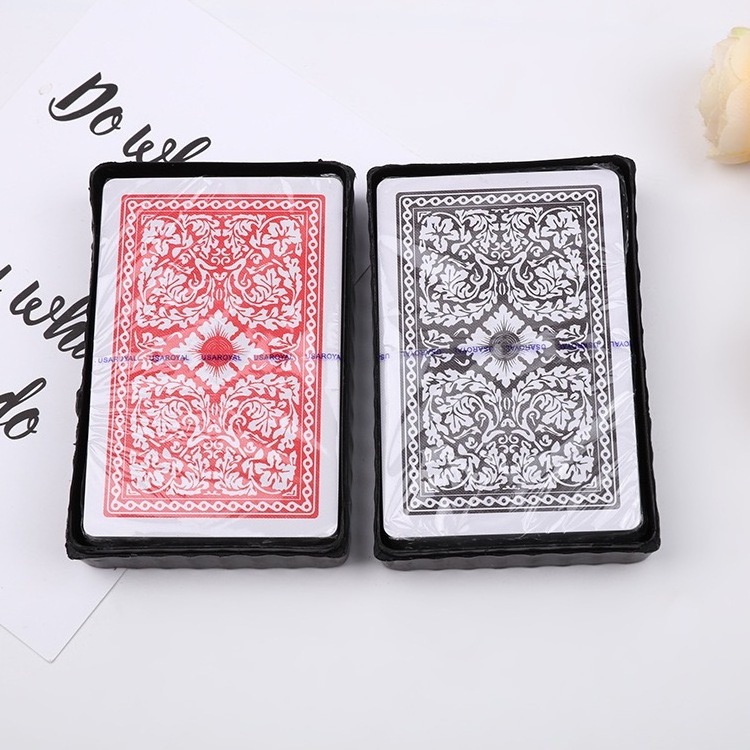 Wholesale Black And Red Playing Cards PVC Poker Game Card Board Game Card For Entertainment